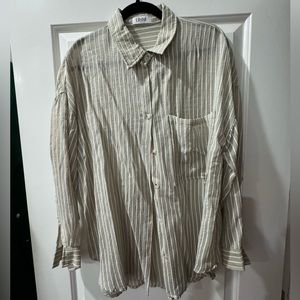 Tan button down shirt